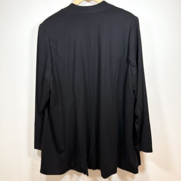 Torrid Ponte Collarless Blazer Stretch Size 4X Plus Size Black One Button Front - Picture 7 of 15